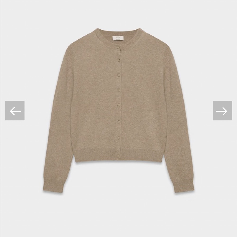 NWOT Aritzia 100% Bare Cashmere Crew Cardigan small